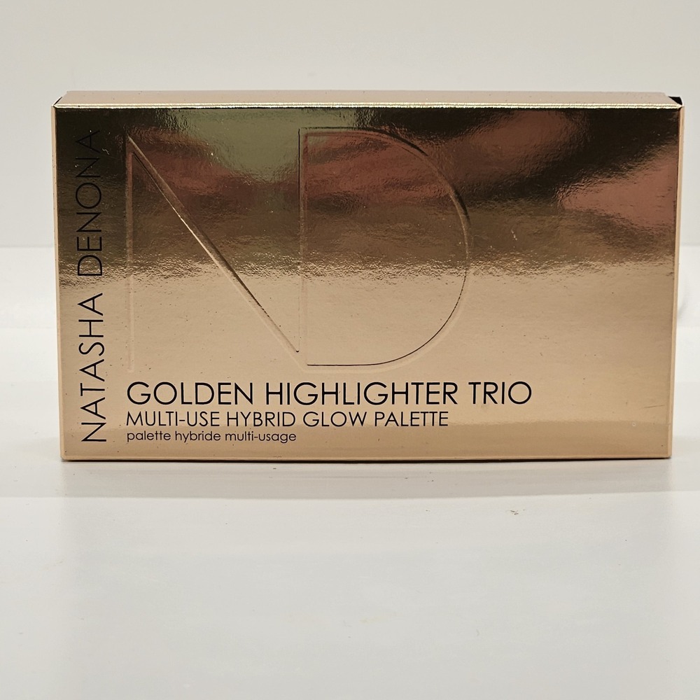 Natasha Denona Golden Highlighter Trio Glow Palette Pearl Sun Glow‎ Bronze NIB